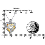 Sterling Silver TearDangle Love Heart Angel Wing Cylinder Cross Urn Necklace for Ashes