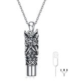 Sterling Silver Flower Sunflower Urn Necklace for Ashes