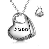 Sterling Silver Heart Angel Wing Urn Necklace for Ashes With Engraved