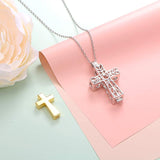 Sterling Silver TearDangle Love Heart Angel Wing Cylinder Cross Urn Necklace for Ashes