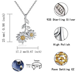 Sunflower Urn Pendant Necklace 925 Sterling Silver  for Ashes Necklace Memory Necklace Gift