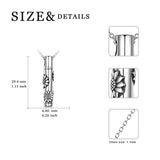 Sterling Silver Flower Sunflower Urn Necklace for Ashes