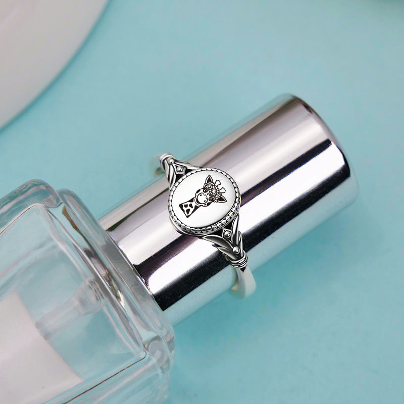 Sterling Silver Giraffe Animal Ring