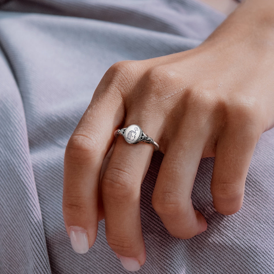 Sterling Silver Hedgehog Animal Ring