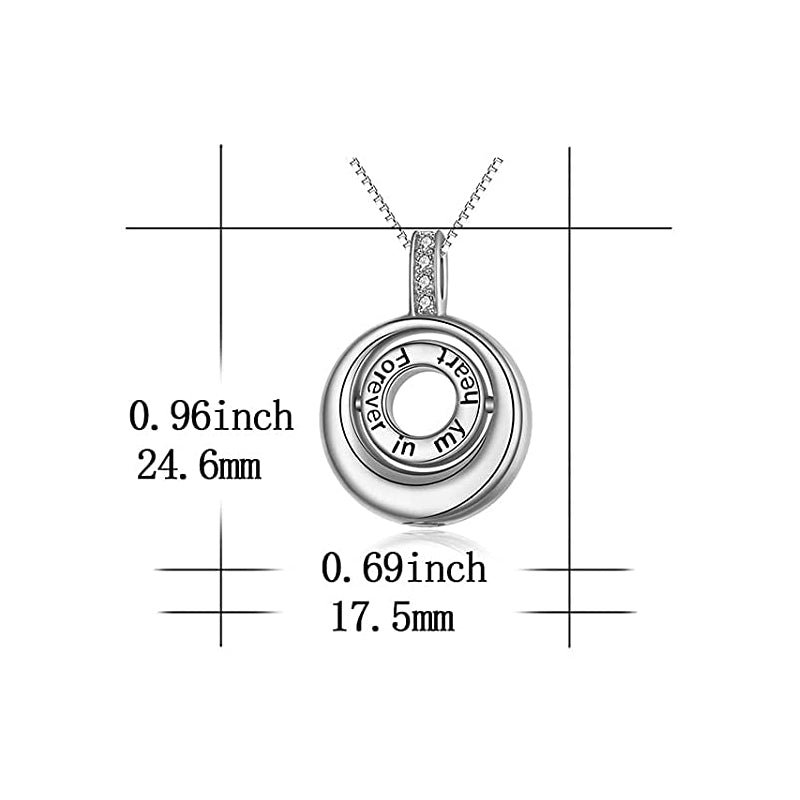 Sterling Silver Created Opal Urn Necklace for Ashes