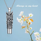 Sterling Silver Flower Sunflower Urn Necklace for Ashes