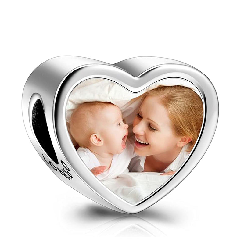 Sterling Silver Personalized Photo Charm Beads