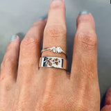 Sterling Silver Rose Promise Set Couple Rings