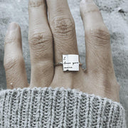S925 Sterling Silver You are Loved Ring Inspirational Ring For Women