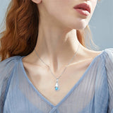 Sterling Silver CZ TearDangle Urn Necklaces for Ashes