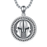 Spartan Warrior Helmet Necklace Stainless Steel Greece Pendant Jewelry for Men Birthday Valentine's Day Christmas Gifts