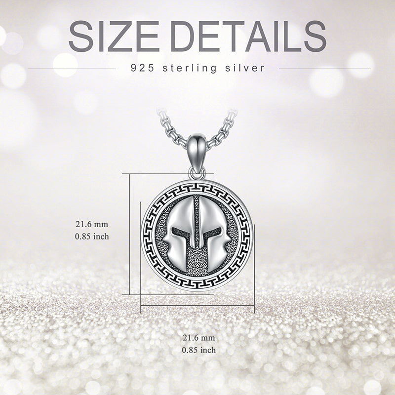Spartan Warrior Helmet Necklace Stainless Steel Greece Pendant Jewelry for Men Birthday Valentine's Day Christmas Gifts