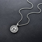 Spartan Warrior Helmet Necklace Stainless Steel Greece Pendant Jewelry for Men Birthday Valentine's Day Christmas Gifts