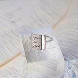 Sterling Silver Inspirational Ring Engraved with Faith over Fear