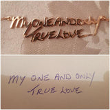 Sterling Silver Personalized Handwriting Pendant Necklace