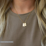 Sterling Silver Personalized Birth Month Flower Pendant Necklace