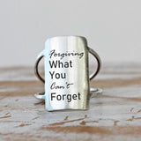 Sterling Silver Inspirational Ring Personalized Ring Motivation Ring Quote Ring