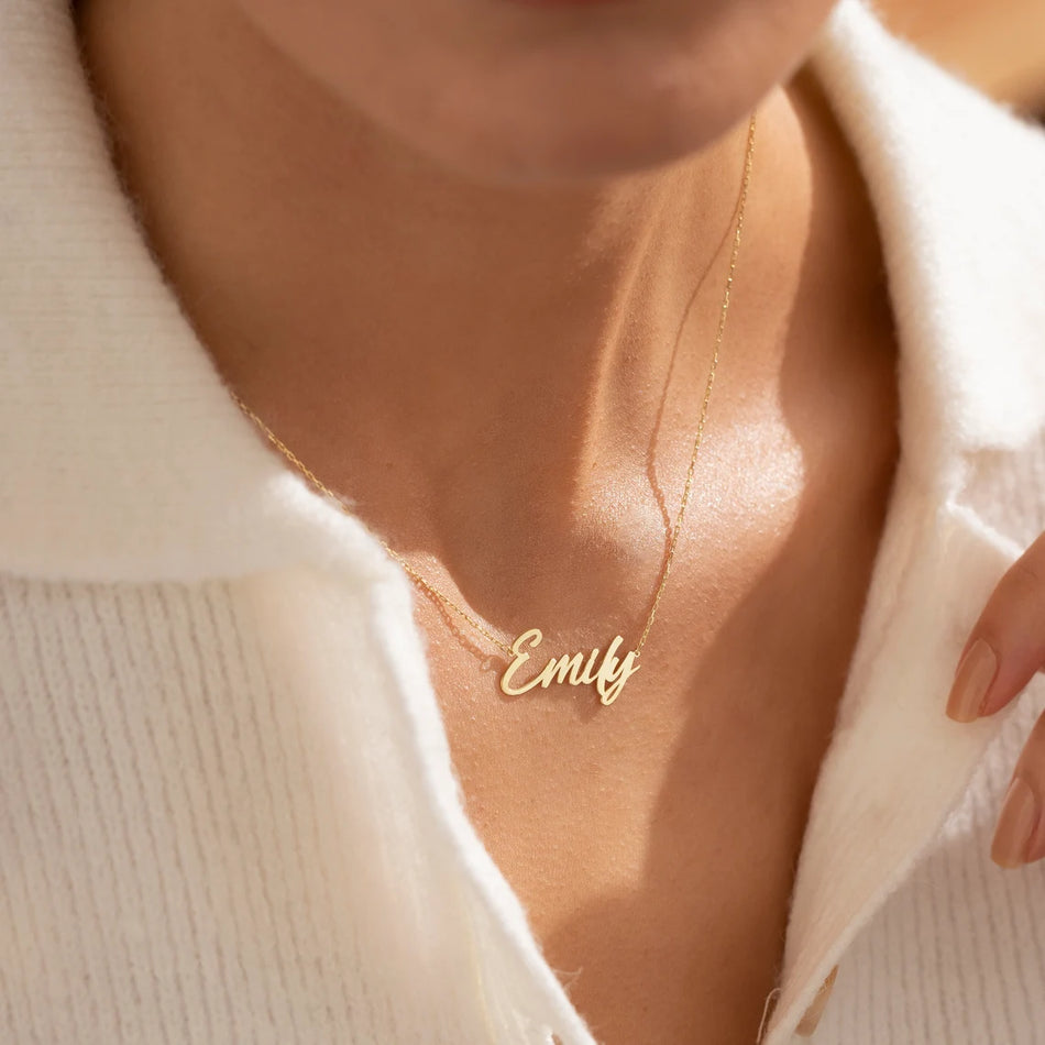 Sterling Silver Personalized Name Pendant Necklace