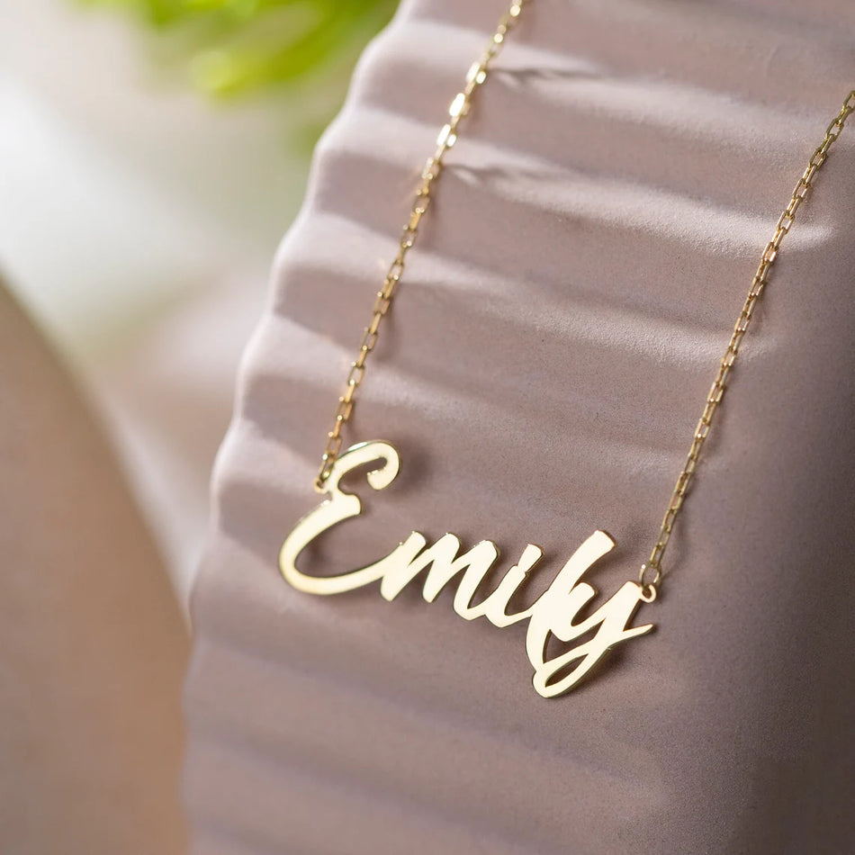 Sterling Silver Personalized Name Pendant Necklace