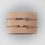 Sterling Silver Personalized Family Birthstone Bracelet