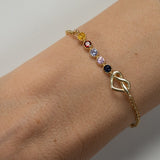 Sterling Silver Personalized Family Birthstone Bracelet