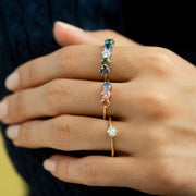 Elegant Birthstone RingMulti-Stone RingFamily Birthstone Ring Personalized Birthstone RingMother's Day GiftBirthday Gift
