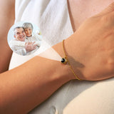Sterling Silver Projection Personalized Photo Bracelet