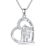 Grandparents Necklace 925 Sterling Silver Mothers Day Birthday Graduation Gifts Necklace Family Jewelry Gifts for Women Men Mom Daughter Brother