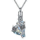 Sterling Silver Crystal Butterfly Urn Necklace for Ashes