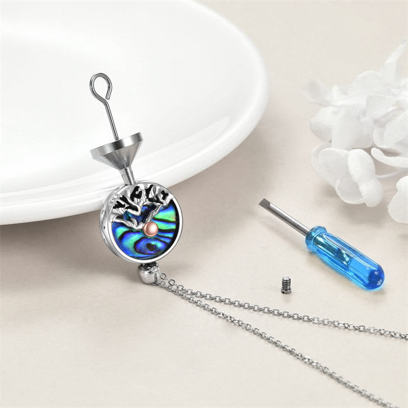 Mountain Range Urn Necklace for Ashes Sterling Silver Crystal Mountain Pendant Necklace Nature Jewelry Gift for Women