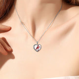 Sterling Silver Red Cardinal Pendant Necklace Can Hold One Picture
