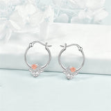 Sterling Silver Highland Cow Hoop Earrings