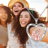 Sterling Silver Sister Pendant Necklace Engraved With Always My Sister forever My Friend