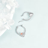 Sterling Silver Highland Cow Hoop Earrings