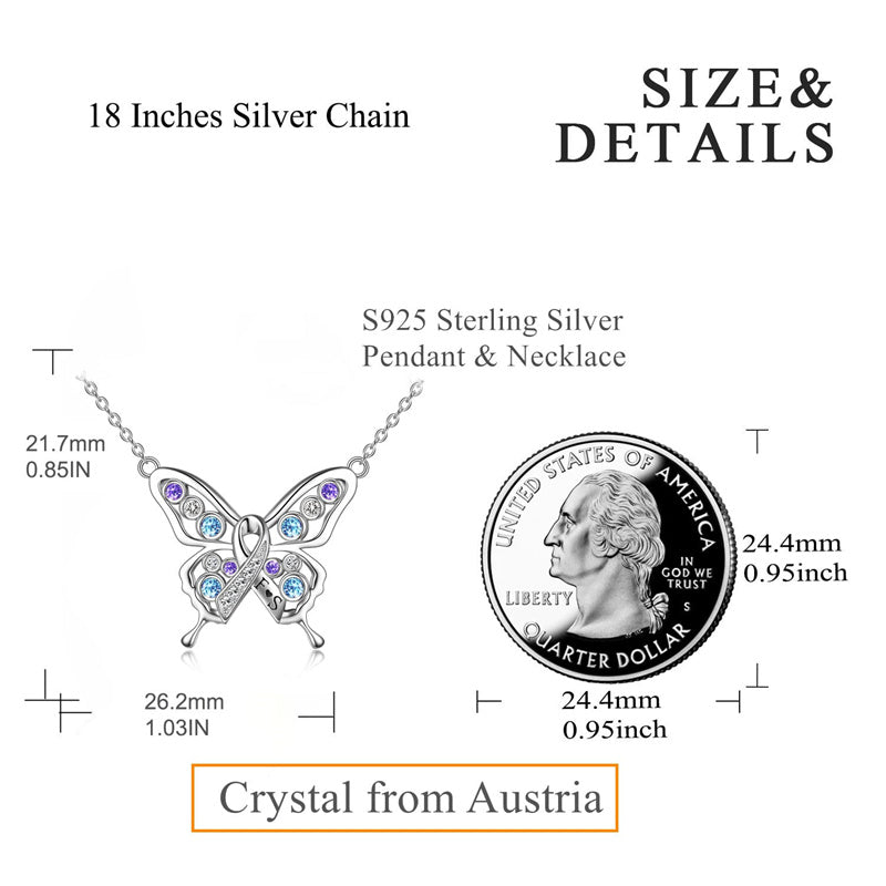 Sterling Silver Cancer Survivor Pendant Necklace