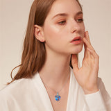 Sterling Silver Heart Crystal Red Cardinal Urn Necklace for Ashes