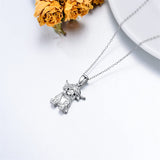 Sterling Silver Highland Cow Necklace