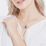 Sterling Silver Origami Panda Pendant Necklace