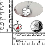 Sterling Silver Red Cardinal Pendant Necklace Can Hold One Picture