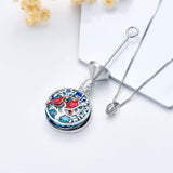 Red Cardinal Urn Necklace Northern Cardinal Gift For Women Audubon Birds 925 Sterling Silver Jewelry for Women