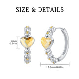 Sterling Silver Daisy Hoop Earrings