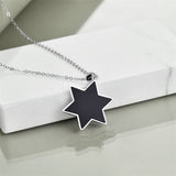 Sterling Silver Black Onyx Abalone Shell Celtic Knot Tree of Life Pendant Necklace