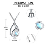 Sterling Silver Moonstone Urn Necklace for Ashes