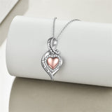 Sterling Silver Grandma Infinity Love Heart Urn Necklace for Ashes