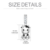 Sterling Silver Cow Charm Beads