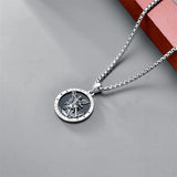 Sterling Silver St Michael St Christopher Pendant Necklace for Men