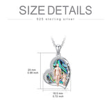 Sterling Silver Father Daughter Heart Pendant Necklace from Dad Gift for Daughter