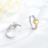 Sterling Silver Daisy Hoop Earrings