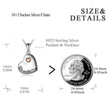 Sterling Silver Mother Daughter Pendant Necklace