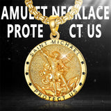 Sterling Silver St Michael St Christopher Pendant Necklace for Men